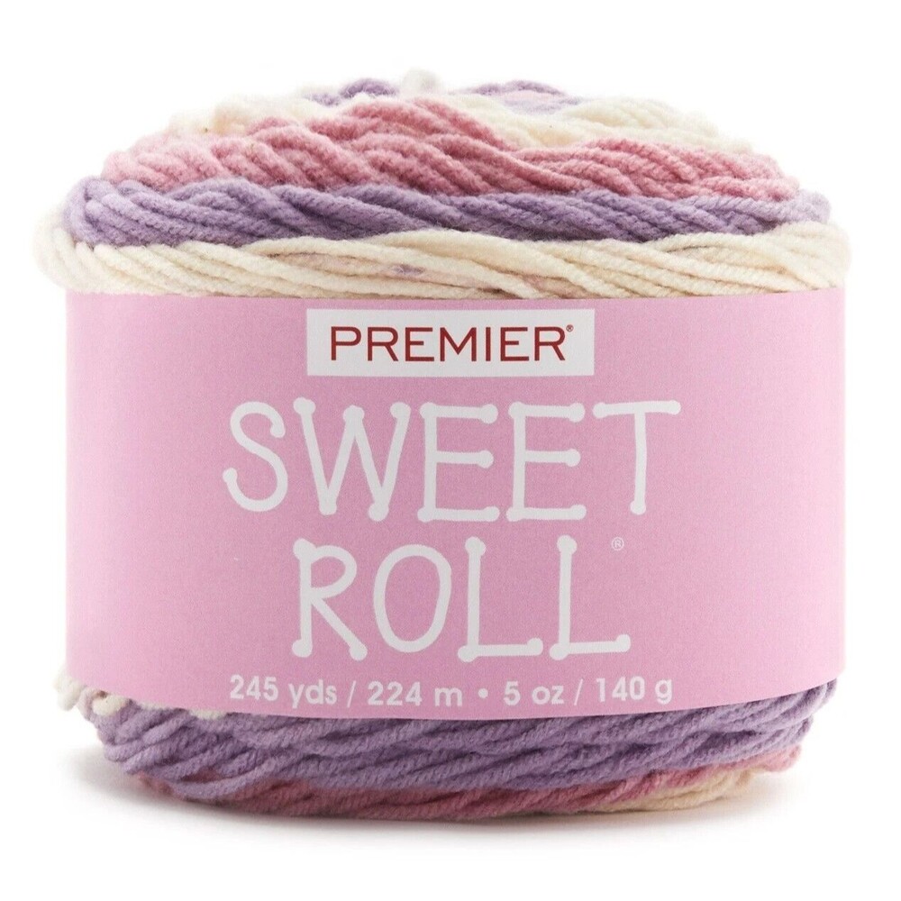 Premier Yarns Sweet Roll Yarn Birthday Cake Pop Medium #4 245 Yards 100% Acrylic